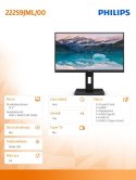Monitor 222S9JML 21.5 cala VA HDMI DP VGA Pivot