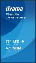 Monitor 75 cali LH7575UHS-B2AG,24/7,IPS,ANDROID.11,4K, WiFi, iiSignage2, FailOver, EShare, 24/7, full daisy chain