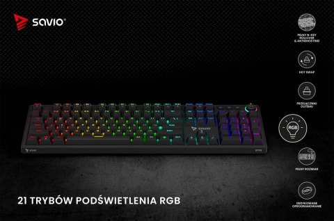 Klawiatura mechaniczna STYX Outemu Red Hot Swap RGB Klawiatura mechaniczna STYX Outemu Red Hot Swap RGB