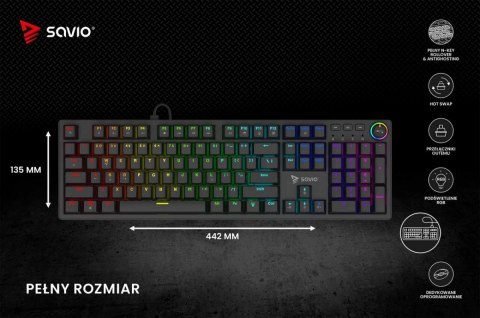 Klawiatura mechaniczna STYX Outemu Red Hot Swap RGB Klawiatura mechaniczna STYX Outemu Red Hot Swap RGB