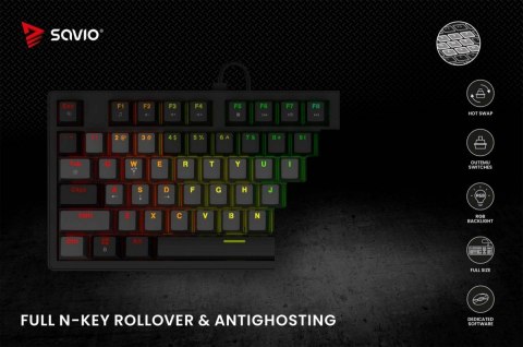 Klawiatura mechaniczna STYX Outemu Red Hot Swap RGB Klawiatura mechaniczna STYX Outemu Red Hot Swap RGB