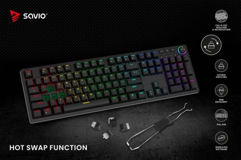 Klawiatura mechaniczna STYX Outemu Red Hot Swap RGB Klawiatura mechaniczna STYX Outemu Red Hot Swap RGB