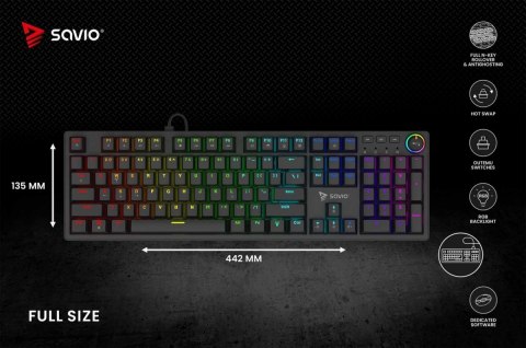 Klawiatura mechaniczna STYX Outemu Red Hot Swap RGB Klawiatura mechaniczna STYX Outemu Red Hot Swap RGB
