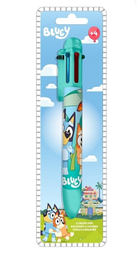 Długopis 6 kolorów Bluey