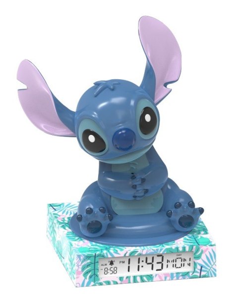 Lampka 3D z budzikiem Stitch
