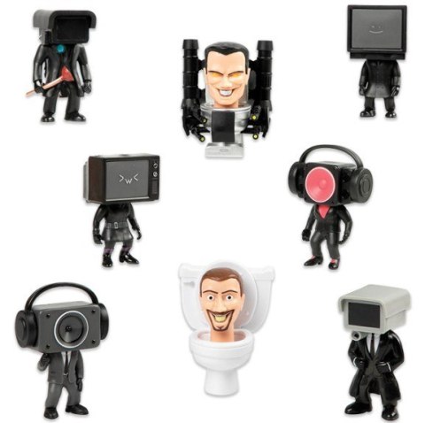 Skibidi Toilet - Display 9 sztuk Tajemnicze figurki