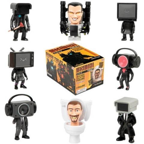 Skibidi Toilet - Display 9 sztuk Tajemnicze figurki