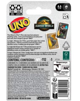 Gra UNO Jurassic World Odrodzenie