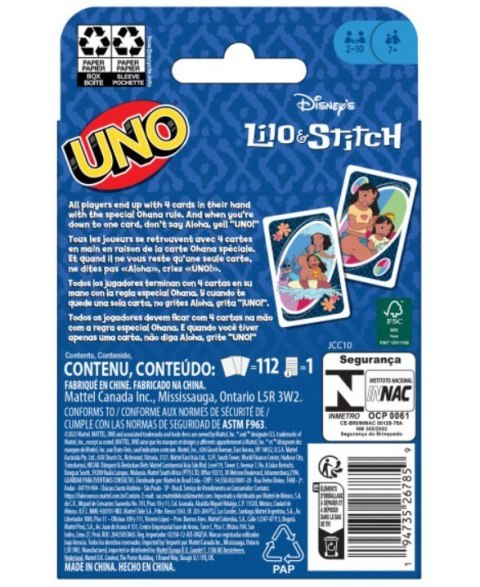 Gra UNO Lilo i Stitch
