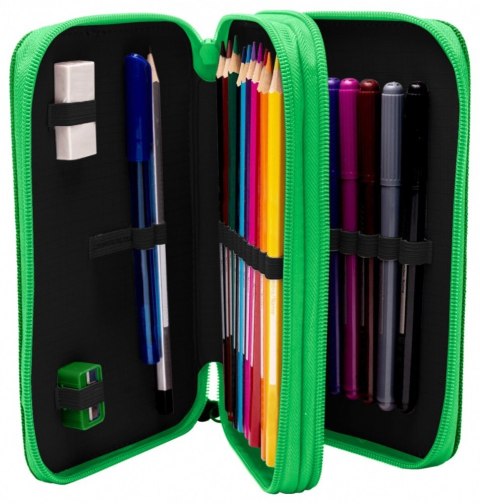 Piórnik dwukomorowy z wyposażeniem Minecraft