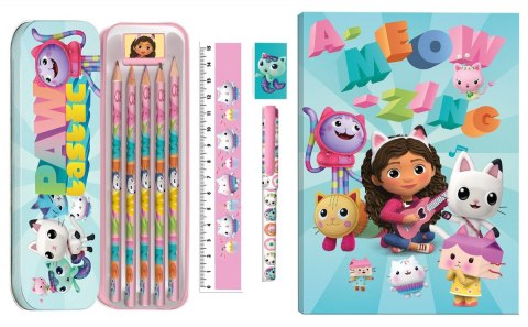 Zestaw piśmienniczy 11 elementów Koci Domek Gabi