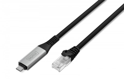 Kabel adapter USB-C - RJ45 Kat. 6A S/FTP, 1 Gbit/s, USB 3.2 Gen1, LSZH, 15m Kabel adapter USB-C - RJ45 Kat. 6A S/FTP, 1 Gbit/s, USB 3.2 Gen1, LSZH, 15m
