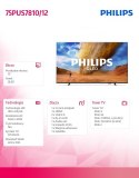 Telewizor 75 cali LED 75PUS7810/12