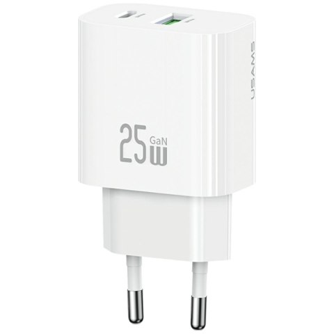 Ładowarka sieciowa 25W 1xUSB-A 1xUSB-A fast charging Biała Ładowarka sieciowa 25W 1xUSB-A 1xUSB-A fast charging Biała