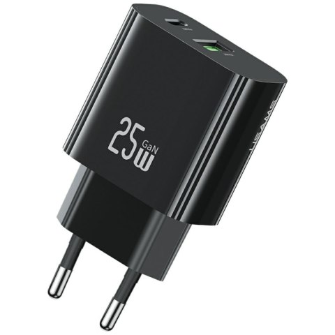 Ładowarka sieciowa 25W 1xUSB-C 1xUSB-A Fast Charging Czarna Ładowarka sieciowa 25W 1xUSB-C 1xUSB-A Fast Charging Czarna