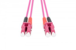 Patch cord światłowodowy FO LC-LC MM 50/125 OM4 duplex LSOH 1m