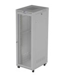 Szafa instalacyjna rack stojąca 19" 47U 800x1200 szara drzwi perforowane LCD ( flat pack) V2