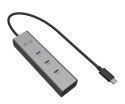 HUB USB-C Charging Metal 5 port with USB-C video 8K + Power Delivery 85W