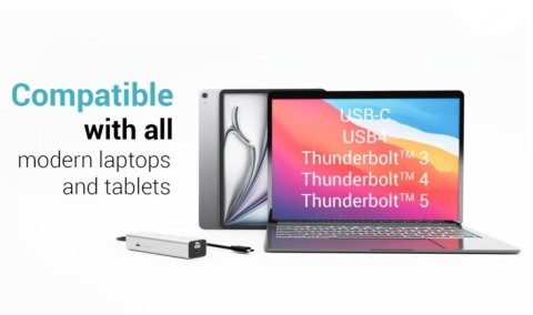 HUB USB-C Charging Metal 5 port with USB-C video 8K + Power Delivery 85W HUB USB-C Charging Metal 5 port with USB-C video 8K + Power Delivery 85W