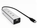 HUB USB-C Charging Metal 5 port with USB-C video 8K + Power Delivery 85W