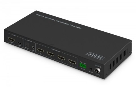 Kontroler ściany wideo 1xHDMI/USB-C (DP 1.2a) do 4xHDMI 4K/30Hz, USB-C, Audio 3.5mm, S/PDIF, RS232, sterowanie IR, 8 formatów wy Kontroler ściany wideo 1xHDMI/USB-C (DP 1.2a) do 4xHDMI 4K/30Hz, USB-C, Audio 3.5mm, S/PDIF, RS232, sterowanie IR, 8 formatów wy
