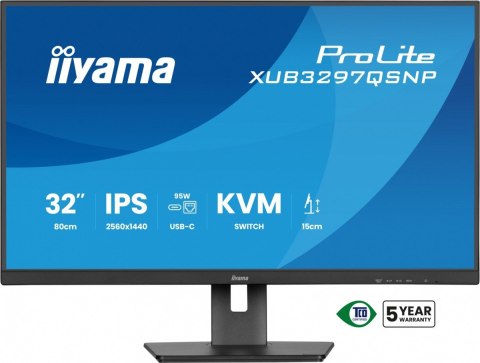 Monitor 32 cale XUB3297QSNP-B1 IPS,QHD,USB-C DOCK (95W), USB HUB 4x, KVM, RJ45, GW 5 LAT Monitor 32 cale XUB3297QSNP-B1 IPS,QHD,USB-C DOCK (95W), USB HUB 4x, KVM, RJ45, GW 5 LAT