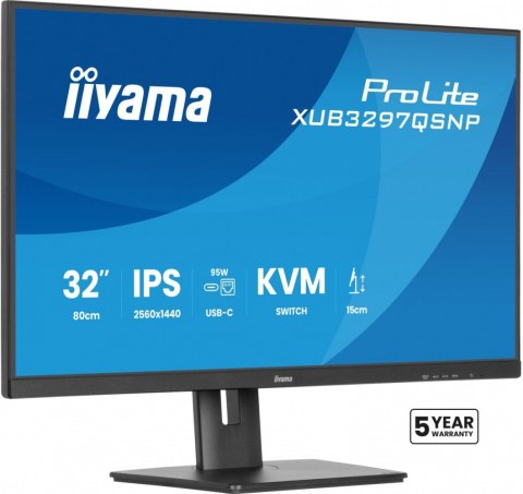 Monitor 32 cale XUB3297QSNP-B1 IPS,QHD,USB-C DOCK (95W), USB HUB 4x, KVM, RJ45, GW 5 LAT Monitor 32 cale XUB3297QSNP-B1 IPS,QHD,USB-C DOCK (95W), USB HUB 4x, KVM, RJ45, GW 5 LAT