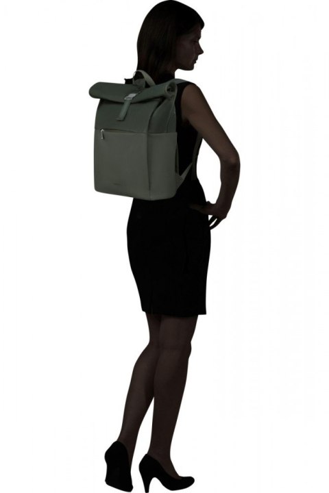 Plecak na laptopa 15.6 cala Rolltop leśna zieleń