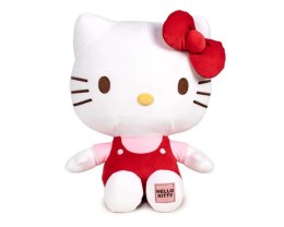 Maskotka Hello Kitty z naszywką 20cm, czerwona