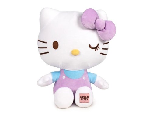 Maskotka Hello Kitty z naszywką 20cm, fioletowa