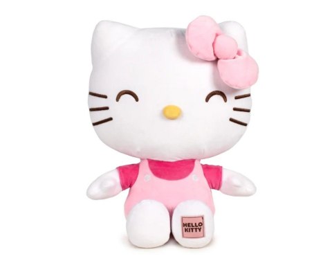 Maskotka Hello Kitty z naszywką 20cm, różowa