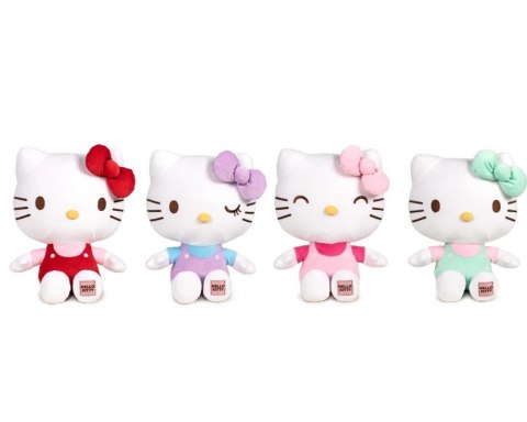 Maskotka Hello Kitty z naszywką 20cm, różowa
