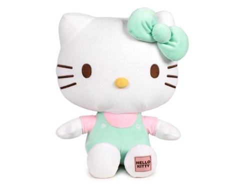 Maskotka Hello Kitty z naszywką 20cm, zielona