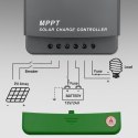 Solarny regulator ładowania MPPT z czujnikiem temperatury 60A | 12V/24V | LCD | Bluetooth | APP | GEL | LiFePO4