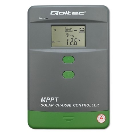 Solarny regulator ładowania MPPT z czujnikiem temperatury 60A | 12V/24V | LCD | Bluetooth | APP | GEL | LiFePO4 Solarny regulator ładowania MPPT z czujnikiem temperatury 60A | 12V/24V | LCD | Bluetooth | APP | GEL | LiFePO4