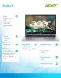 Laptop Aspire 3 A315-59-35WU i3-1215U 15.6 8GB 512GB NoOS Srebrny