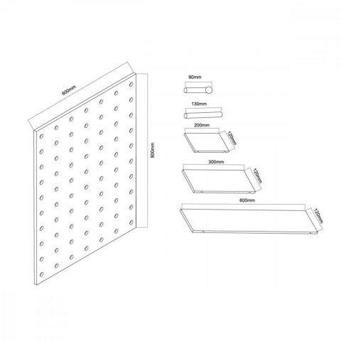 Drewniana tablica organizer MC-131 WD Drewniana tablica organizer MC-131 WD