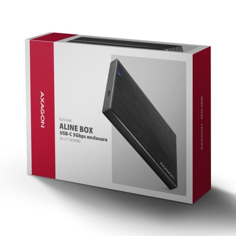 EE25-XA6C Obudowa zewnętrzna aluminiowa, USB-C 3.2 Gen 1 SATA 6G 2.5" 5Gbps