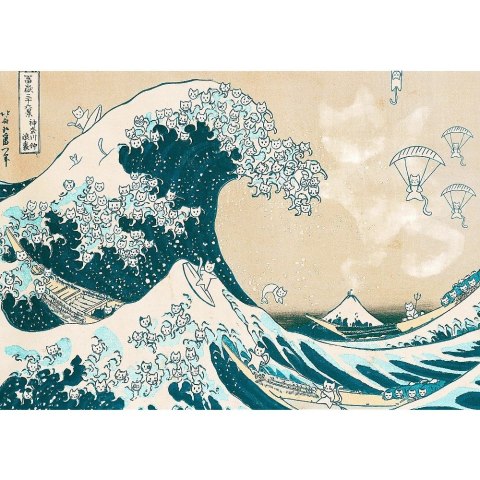 Puzzle 500 elementów Wielka kocia fala