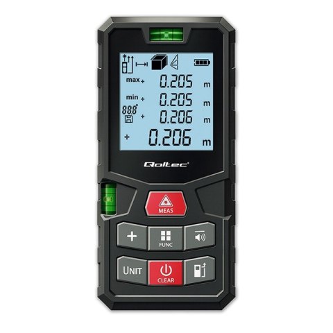 Cyfrowy dalmierz laserowy z poziomicą | podświetlany LCD | 120m Cyfrowy dalmierz laserowy z poziomicą | podświetlany LCD | 120m