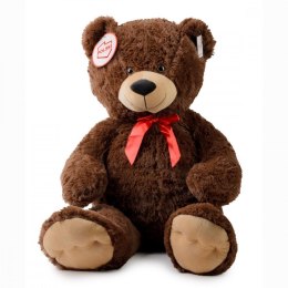 Maskotka Miś ciemnobrązowy z czerwoną kokardą 100 cm