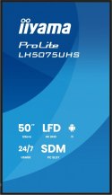 Monitor 50 cali LH5075UHS-B2AG,24/7,VA,ANDROID.11,4K,500cd,3xHDMI,DP, RJ45,2x10W,2xUSB,WiFi,4/32GB,24/7,A311D2, full daisy chain