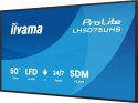Monitor 50 cali LH5075UHS-B2AG,24/7,VA,ANDROID.11,4K,500cd,3xHDMI,DP, RJ45,2x10W,2xUSB,WiFi,4/32GB,24/7,A311D2, full daisy chain