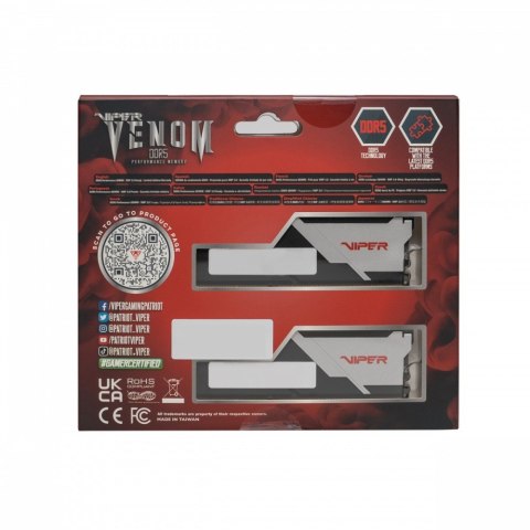 Pamięć DDR5 Viper Venom 16GB/6000 (1x16GB) C30 Pamięć DDR5 Viper Venom 16GB/6000 (1x16GB) C30