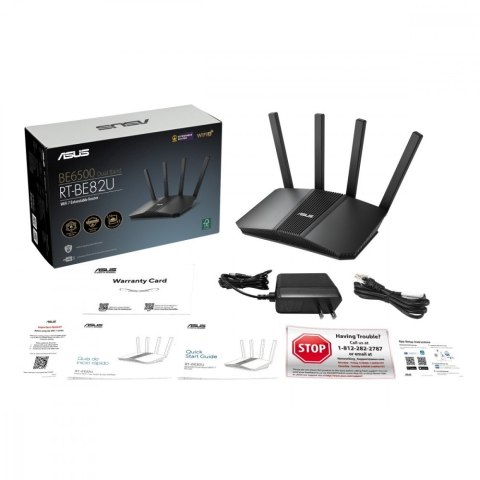 Router RT-BE82U WiFi 7 Dual-Band Extendable Router, 4K-QAM, MLO, Five 2.5GbE ports Router RT-BE82U WiFi 7 Dual-Band Extendable Router, 4K-QAM, MLO, Five 2.5GbE ports