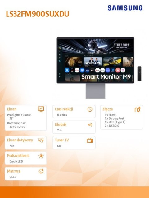 Monitor 32 cale LS32FM900SUXDU