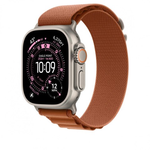 Opaska Alpine w kolorze terakoty do koperty 49 mm - rozmiar S - elementy z tytanu w kolorze naturalnym Opaska Alpine w kolorze terakoty do koperty 49 mm - rozmiar S - elementy z tytanu w kolorze naturalnym