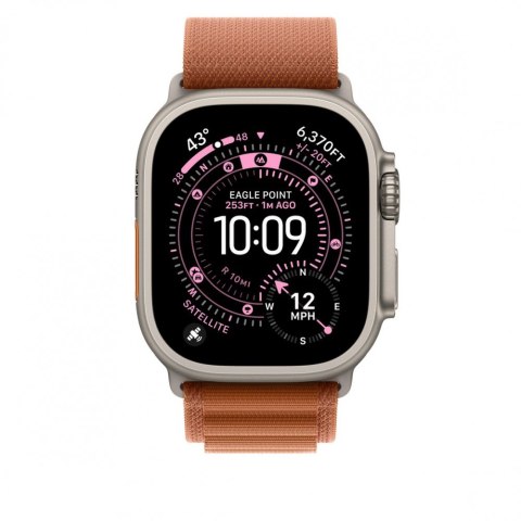 Opaska Alpine w kolorze terakoty do koperty 49 mm - rozmiar S - elementy z tytanu w kolorze naturalnym Opaska Alpine w kolorze terakoty do koperty 49 mm - rozmiar S - elementy z tytanu w kolorze naturalnym