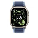 Opaska Trail w kolorze niebieskim/jaskrawoniebieskim do koperty 49 mm - rozmiar M/L - elementy z tytanu w kolorze naturalnym