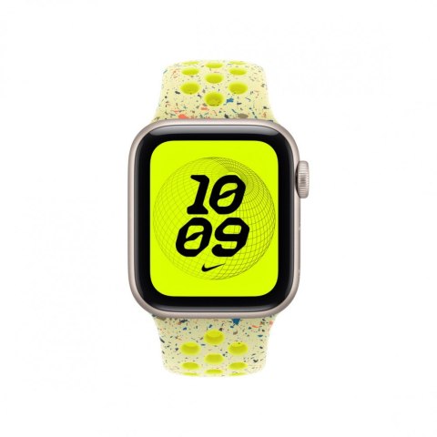 Pasek sportowy Nike w kolorze promiennym zielonożółtym do koperty 40 mm - rozmiar M/L Pasek sportowy Nike w kolorze promiennym zielonożółtym do koperty 40 mm - rozmiar M/L